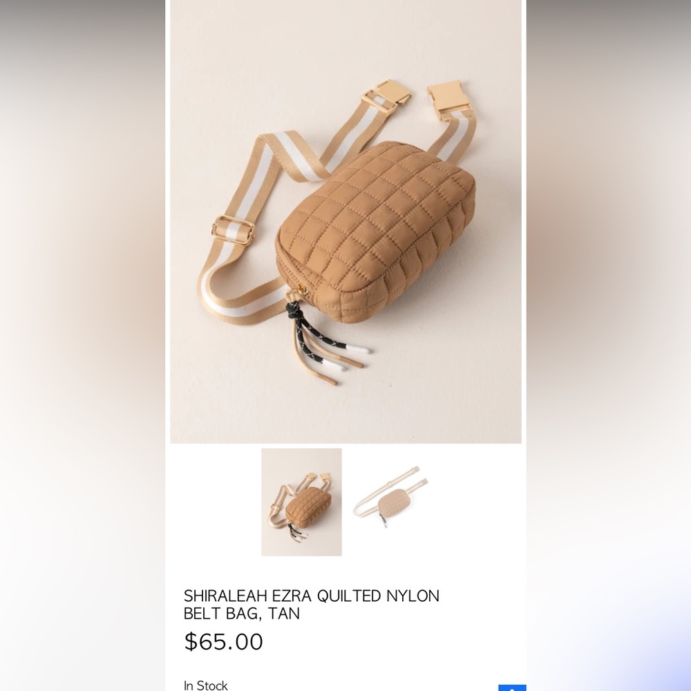Shiraleah quilted belt bag